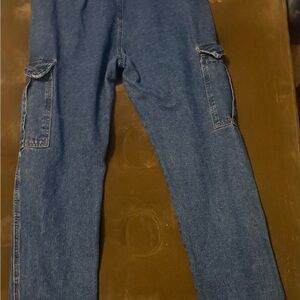 SHEIN, Size L, Blue Cargo Jeans